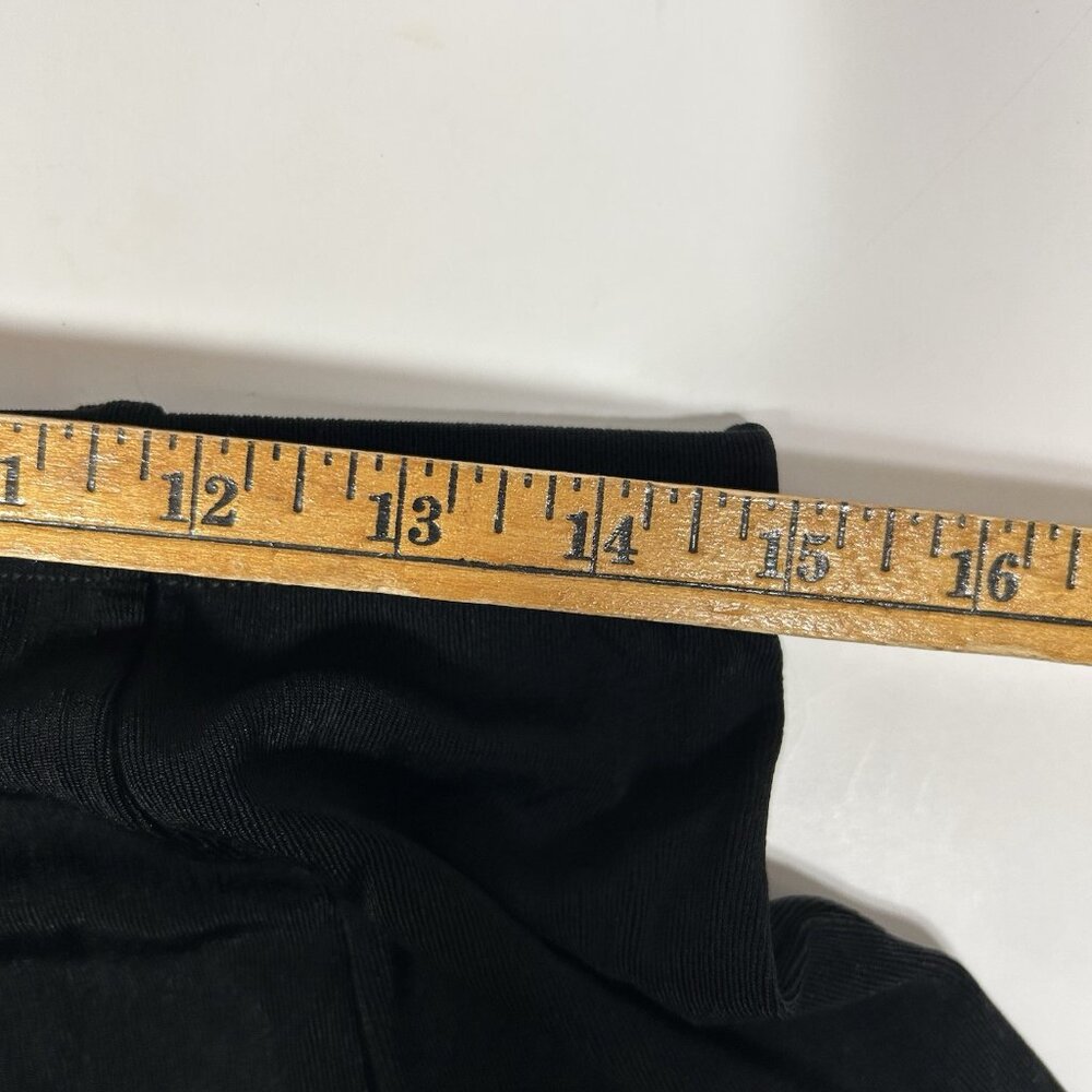 Chico’s Travelers Short Skirt Jersey Knit Slinky Flare Swing Black Pull On Sz M - Picture 9 of 10